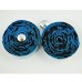 TOOGOO(R) 2 Pcs Silver Tone Bar Plugs Blue Black Bicycles Handlebar Tape Wrap - B008OV6T4I