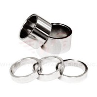 Wheels Manufacturing 1-1/8-Inch Spacer (Silver/ 15mm  Bag of 1) - B001CJZBG6
