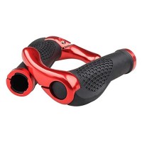 BlueSunshine The Comfiest Ergonomic Bicycle Handlebar Rubber Grips with Anti-slip Contoured Design and Aluminum Alloy Inner Ring Clamps - B074681BK8