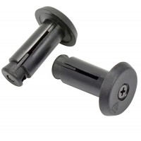 Domain Cycling Expanding Bike Handlebar End Plugs (2pcs)  Bicycle Grip Bar End Caps Adjustable Screw Compression - B079593X5K