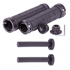 NUNCHUCK GRIPS – Lock on Bicycle Grips with Interchangeable Stash Tube Accessories Hidden within the Grip - B01LWZAC86