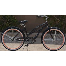 Colby Cruisers Tiara 26" Beach Cruiser Bicycle (Black/Coral) - B07G7HKHS9