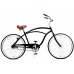 Fito Anti-Rust & Light Weight Aluminum Alloy Frame  Marina Alloy 1-speed for men - Black/Brown seat  26" wheel Beach Cruiser Bike Bicycle - B0173UUC4I