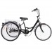 MD Group Cruiser Tricycle Black Single Speed Adjustable Seat Large 3 Wheels Outdoor Riding Sports - B07FRDP8VY