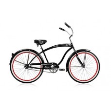 Micargi Rover GX 1-speed for men (BLACK/RED)  26" Beach Cruiser Bike Schwinn Nirve Firmstrong Style - B00ABW4I9Q