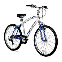 Skroutz Cruiser Bike 26" MenS 7 Speed Dual Suspension Fitness Cardio Equipment Blue/Silver - B074WCCSBQ